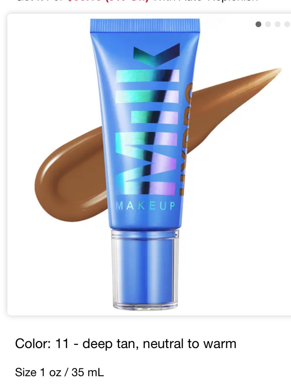 Milk Makeup Foundation - Deep Tan (neutral to warm) 11